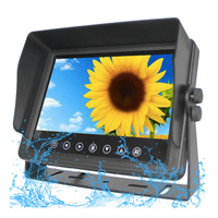 Moniteur LCD 10 pouces avec cadre métallique, étanche IP69, robuste, pour bus, camion, bateau