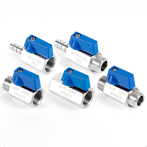 صمام كروي صغير من الفولاذ المقاوم للصدأ 304 من TENGFENG MINIQF بسنون داخلية وخارجية، صمام غاز مزدوج السنون الخارجية DN8-DN125 - Product Image 1