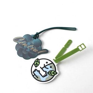 Etiquetas de Equipaje para Hotel, Personalizadas con Nombre y Logotipo Impresos, Patrón de Letras en PVC, Regalo Promocional con Tarjeta en Blanco - Product Image 4