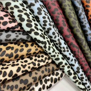 Conception léopard en cuir imprimé animal conception en cuir PVC pour sacs à main sac à main trousses de maquillage