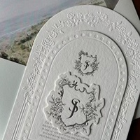Carte de mariage personnalisée de luxe en typographie, invitations de mariage haut de gamme, texte en relief, carte postale, carte de menu