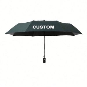 Custom Logo Fully-Automatic Three-<b>Folding</b> Waterproof High Quality Rain Umbrella Windproof Travel Business Promotional Gift - Product Image 2