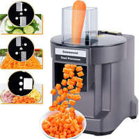 Mesin Pemotong Sayur Multifungsi Listrik 5 in 1 yang Kuat, Pengiris, Pencacah, Pemotong Dadu, Peralatan Persiapan Makanan Komersial