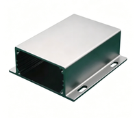 Boîtier électronique en aluminium, boîtier d'instrument personnalisé, aluminium anodisé argenté, boîtiers d'amplificateur de puissance extrudés en aluminium