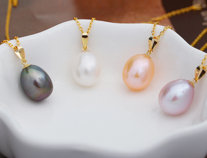 Parure de Bijoux en Perles de Culture d'Eau Douce Naturelles et Or Jaune Massif Véritable 18 Carats - Product Image 3