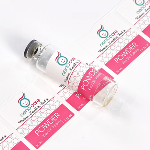 Pegatinas con logotipo para etiquetas de viales de 10 ml y 2 ml Etiquetas cosméticas en polvo de péptido empaquetadas en vinilo para viales - Product Image 1
