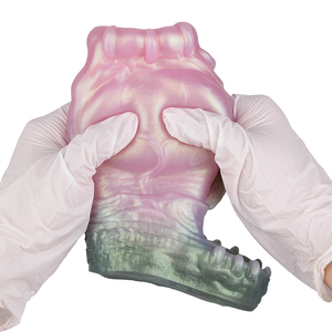 Open-End Dog King Titans <span class=keywords><strong>Penis</strong></span>-Hülle <span class=keywords><strong>3</strong></span> Größen Silikon-Dildo-Überzug mit Anti-Rutsch-Ring für Männer zur Penisvergrößerung und Ejakulationsverzögerung - Product Image 4