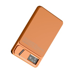 Nouvelle batterie externe magnétique ultra-mince 10 mm 2026, 5000 mAh, en alliage d'aluminium, <span class=keywords><strong>chargeur</strong></span> sans fil <span class=keywords><strong>2</strong></span>-en-1 20 W pour téléphone avec support - Product Image 4
