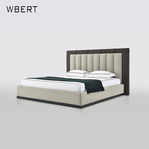 WBERT Solid Wood <b>Bed</b> Double Master Bedroom Modern Simple 1.8m Soft <b>Bag</b> Economy 1.5 Simple Single <b>Bed</b> Frame for Rental Rooms - Product Image 4