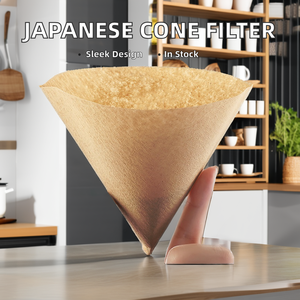 Bán buôn thiết kế hiện đại màu nâu trắng cà phê giấy lọc 40PC Túi Tay nhỏ giọt hình nón Bột tẩy trắng Lọc thả tính năng - Product Image 3