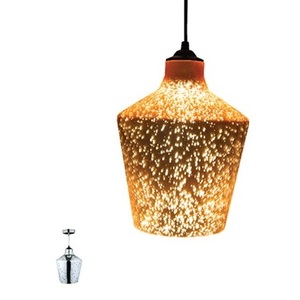 Luminaire suspendu en verre chromé 1xE27 20cm, lampe de plafond moderne pour usage intérieur - Product Image 1