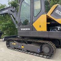 Mini-excavatrice hydraulique Volvo EC55D d'occasion, modèle original Volvo, à action fluide, idéale pour le terrassement de fondations de maisons dans des espaces étroits – Meilleure vente