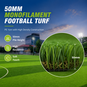 <span class=keywords><strong>Gazon</strong></span> artificiel de football résistant aux UV, 50 mm, haute densité, en PE <span class=keywords><strong>synthétique</strong></span>, pour projets de terrains de football en plein air - Product Image 2