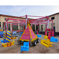 Nouveau manège carrousel mobile pour enfants, parc d'aventure intérieur/extérieur, parc d'attractions, manège à balançoire pour enfants, chaise volante en fibre de verre et métal