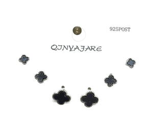 Qjnyajare French Style <b>Cross</b> Stud <b>Earrings</b> Antique <b>Silver</b> Plated Women's Fashion Jewelry 925post Bezel Setting - Product Image 1