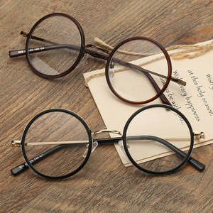 Round Full Rim Metal <b>Eyeglasses</b> <b>Frame</b> 888 Unisex Lightweight Anti Uv Fashion Glasses - Product Image 2
