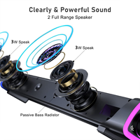 Reproductor de música inalámbrico 4D BOX Bar Estéreo Gran potencia de sonido Bajo Portátil BT Barra de sonido Altavoz de TV para sistema de cine en casa