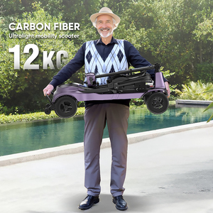Scooter Ligero de Fibra de Carbono de 12 kg con Motor sin Escobillas de 200 W, Fácil de Plegar, Todoterreno, Conducción Suave, Movilidad PC-T580 Ultra Lig - Product Image 2