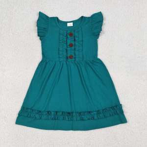 Robe d'été sans manches pour filles, motif nœuds noirs, en coton et élasthanne, style princesse, mignonne, décontractée, vente en gros, vêtements pour sœurs, collection boutique - Product Image 5