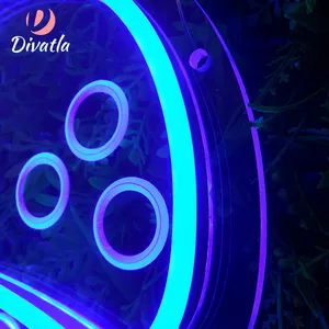 DIVATLA Easy Installation Acrylic Engraving Led Neon Sign Text Light Home Living Room Remote Control Smart Lighting
