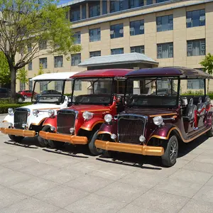 Superior Quality Vintage Car Electric Sightseeing Car Tourist 4 Wheels Electric Classic Car