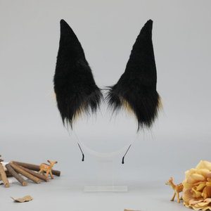 E0062 handmade sang trọng DOBERMAN Tai Headband cosplay truyện tranh con chó Tai động vật Tai - Product Image 5