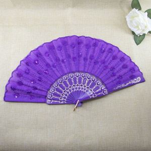 Éventail pliable de 23 cm avec motifs traditionnels et publicitaires, anges sculptés et dessins animés, doté de bâtons en plastique et d'un tissu. - Product Image 5