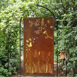 Panneau de clôture de jardin en acier Corten découpé au laser effet patine, <span class=keywords><strong>design</strong></span> rustique australien, treillis de pelouse, écrans d'intimité et séparateur autoportant - Product Image 5