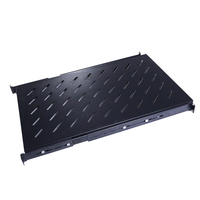 Accessoires pour rack de serveur de 19 pouces, RAL9004 noir, acier laminé à froid SPCC, étagère coulissante, norme IEC297-2, montable sur armoire, en stock