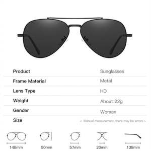 Gafas de Sol de Aviador de Metal Vintage 2025 con Logotipo Personalizado, Gafas de Sol Polarizadas de Aleación con Protección UV400 para Hombre y Mujer - Product Image 5