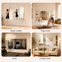 Nouveau Miroir de Gym Art Déco New Hope 30x48 Pouces (Lot de 2) Grand Miroir Mural Pleine Longueur en Verre pour Salle de Sport à Domicile, Yoga, Exercice, Studio de Danse