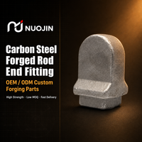 Pièces de raccordement robustes usinées CNC en acier au carbone forgé, embouts de tige, connecteurs à bride, pour OEM/ODM, directement de l'usine