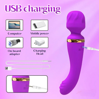 Leistungsstarker AV-Zauberstab-Dildo mit 2 Motoren, Vibrator für Frauen, G-Punkt, Vagina, Klitoris-Stimulator, Sexspielzeug für Erwachsene für Frauen