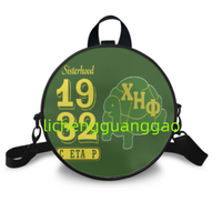 Sac rond en tissu réutilisable pour femme, sac de shopping et sac de week-end de la Sororité nationale NSPDK de Phi Delta Kappaas