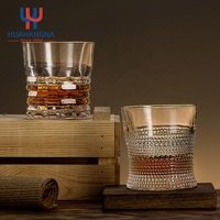 Verres à whisky en cristal sans plomb Huahang 300 ml personnalisés et gravés pour bar et fête