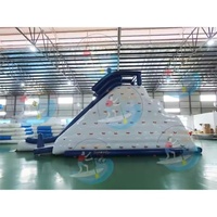 Toboggan aquatique gonflable personnalisé en gros, grande structure de jeu flottante pour piscine, lac, complexe hôtelier