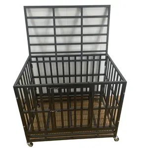 Cheap Wholesale Furniture Dog Cage Manufacturer Dog Crate Kennel Pet Cages For Large Medium With Drainage Furniture Dog Cage