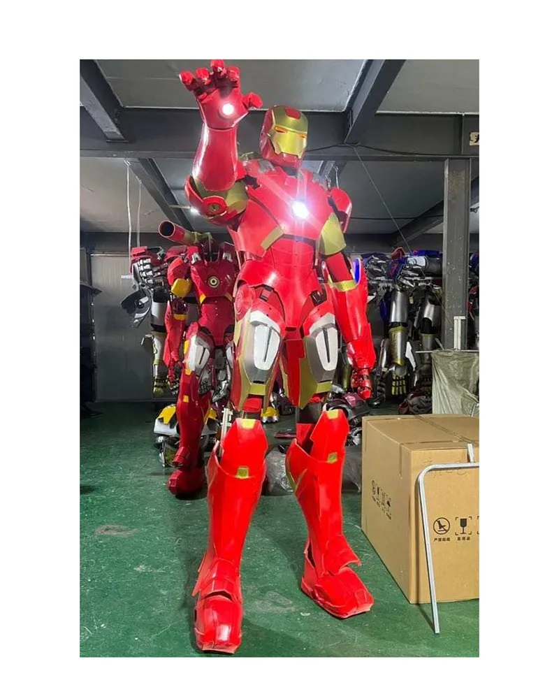Venta caliente de fábrica ropa de actuación caliente IronMans Cosplay disfraz figura de acción Irons Mans disfraz adulto para Robot Show