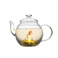 Thé fleuri biologique chinois - Boules de thé en fleurs nouées à la main au jasmin, qualité cérémoniale de luxe, coffret cadeau pour cadeaux d'entreprise