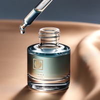 Flacon Compte-Gouttes Luxe avec Bouchon à Vis pour Huile Essentielle, Soins Visage, Cuticules et Cheveux – Bouteille en Verre Dégradé Rose Transparent Givré