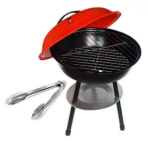 Gold Portable Charcoal Grill BBQ Hamburger Churrasco Grill para churrasco ao ar livre churrasqueira