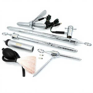 Ensemble de sigmoidoscope manuel rigide en acier inoxydable avec obturateur lumineux pour le diagnostic des hémorroïdes, des polypes et des saignements rectaux - Product Image 1