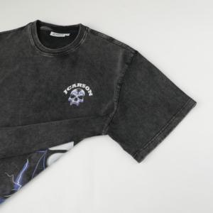 Camisetas de Manga Corta con Estampado Vintage Lavado para Hombre a la Moda - Product Image 4
