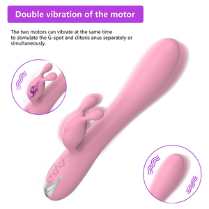Vibrador de Conejo 2 en 1 Recargable por USB, Silicona de Grado Alimenticio, 10 Velocidades, 100% Impermeable, Vibrador de Bienestar Íntimo para Mujeres - Product Image 2