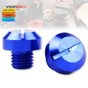 Colorido motocicleta espejo retrovisor tornillos tapas agujero tapones M10x1.25 CNC aluminio - Product Image 3