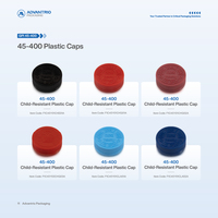 En stock – Flacon en verre bleu à large ouverture de 75 ml et 200 ml pour pilules, comprimés et gélules