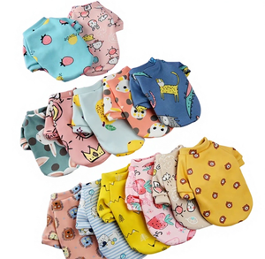 Sweat à capuche XL pour petits chiens, imprimé floral de dessin animé mignon, printemps/été, Chihuahua, <span class=keywords><strong>Shih</strong></span> <span class=keywords><strong>Tzu</strong></span>, <span class=keywords><strong>chiot</strong></span>, 100% coton, écologique - Product Image 3