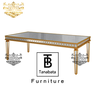 <span class=keywords><strong>Dubai</strong></span> Eventos Espejo Cristal Superior Oro Rosa Acero Inoxidable Fiesta Boda Mesa - Product Image 6