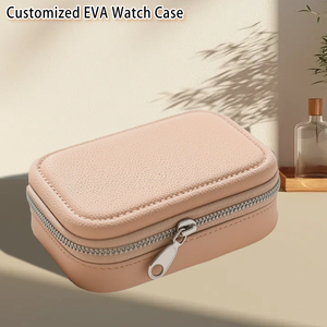 Caja de reloj personalizada de lujo para mujer EVA con ranura para tarjeta Caja de almacenamiento de reloj Embalaje de regalo Caja de reloj personalizada - Product Image 4