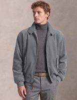 Veste bomber d'hiver classique à col montant pour homme JMIERR |   Veste fine 100% polyester à fermeture éclair, lavable en machine, 3 poches, style vintage